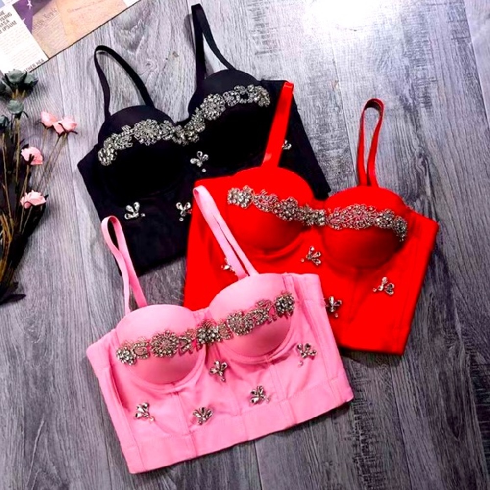 Rhinestone Bustier top